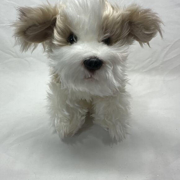 Demdaco Nat & Jules Brown White Dog Puppy 11" Plush Stuffed Baby Toy 2011 - Picture 8 of 10